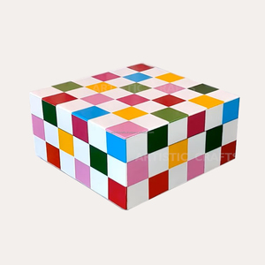 Joyero con incrustaciones de resina rectangular de color y tamaño personalizado hecho a mano de alta calidad multicolor para almacenamiento en el hogar - Product Image 1