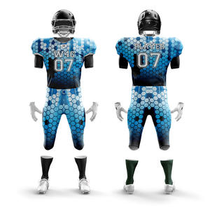 Uniformes de Fútbol Americano Personalizados, Conjunto de Camiseta y Pantalones Cortos, Transpirable, 100% Poliéster, Secado Rápido, Tallas Grandes, Uniformes Unisex, Bajo Impuesto - Product Image 6