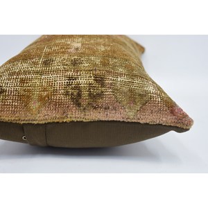 Beige Wool Kantha Patchwork <b>Pillow</b> 12x20 Inches Floral Embroidered Woven Pattern Square Print 18x18 Floor Use Christmas Decor - Product Image 5