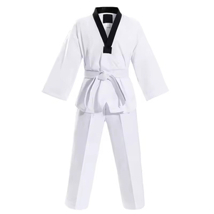 Uniforme de Taekwondo ligero y cómodo de nueva llegada con logotipo personalizado hecho en Pakistán Servicio OEM disponible - Product Image 2