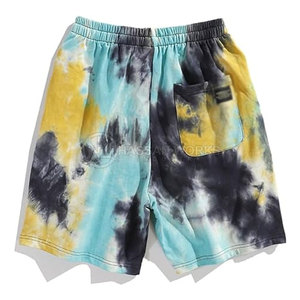 Shorts décontractés pour hommes à taille mi-haute en coton 100% respirant et à séchage rapide, tie-dye, qualité supérieure, vente en gros - Product Image 2