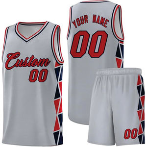 Uniforme de baloncesto de verano, ropa de equipo, chaleco y pantalones cortos de malla Vintage con diseño impreso, venta al por mayor, equipo de baloncesto certificado BSCI - Product Image 4