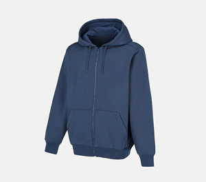 เสื้อสเวตเตอร์ชายหญิง420กรัมมีฮู้ดซิปสองชั้นแบบเรียบง่ายเสื้อฮู้ดโอเวอร์ไซส์สำหรับผู้ชาย - Product Image 3