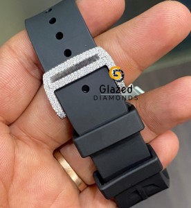 New Trending Fashion <b>Jewelry</b> Hip Hop Style Crafted With Stainless Steel Moissanite Diamond Wrist Watch for <b>Men</b> With Chronographs - Product Image 6