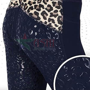 Leggings d'équitation pour femmes avec grip en silicone au niveau du genou, grip complet sur la selle, antidérapant, imperméable, coupe-vent, en spandex/polyester - Product Image 2