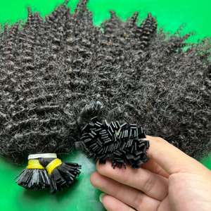 Venta caliente de extensiones de cabello de punta plana natural Raw Virgin F TIP Cabello humano dibujado doble de Vietnam - Product Image 2