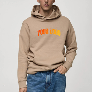 Sweat à capuche personnalisé brodé en molleton bouclette épais 400 GSM pour homme, coupe oversize, design personnalisé, avec votre propre logo, vierge - Product Image 1