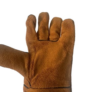 Los mejores guantes de soldadura de trabajo de cuero personalizados con características de seguridad cubiertas protectoras para manos y brazos - Product Image 6