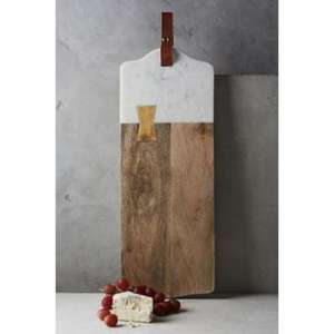 Planche à découper en bois et marbre de qualité professionnelle adaptée aux tâches de cuisine lourdes avec une finition élégante - Product Image 1