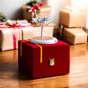 Lampe à huile décorative en argent plaqué avec motif de lotus, accessoire élégant pour la décoration de la maison - Product Image 6