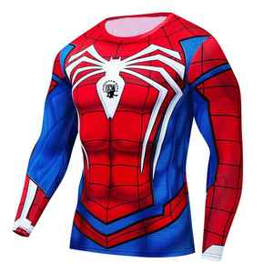 Chemises de compression athlétique pour hommes en gros - Respirantes, séchage rapide, polyester/coton, manches longues, couche de base pour la salle de sport, utilisation estivale - Product Image 3