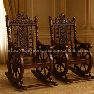 Sillón de lujo con respaldo alto y diseño de pavo real, sofá de trono de madera hecho a mano para sala de estar, precio de fábrica, muebles para el hogar - Product Image 5