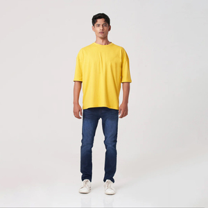 Streetwear 100% coton avec logo personnalisé de haute qualité T-Shirt oversize unisexe grande taille avec sérigraphie en tissu Jersey - Product Image 2