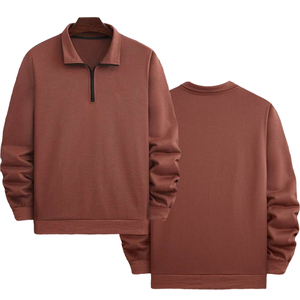 Gran oferta de sudaderas con capucha para hombre, fabricante de ropa personalizada, ropa de calle informal, estilo media cremallera, sudaderas de lana para hombre - Product Image 4