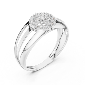 Luxury Diamond Engagement Ring <b>for</b> <b>Women</b> | Round Diamond Cluster Designer Bridal Ring |Custom OEM ODM Fine Jewelry Manufacturer - Product Image 4