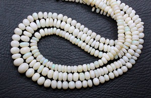 Natural Australian Opal Smooth Roundel Shape Beads Natural Multi Fire Opal Beads Australian Opal Gemstones Beads 4X5MM 14''Inch - Product Image 6