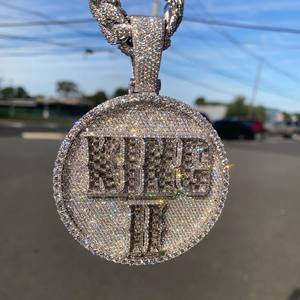 Bijoux de bus 3D brillants personnalisés pour hommes, testeur de diamants de passage de Moissanite VVS, pendentif boule 3D plaqué glacé - Product Image 5
