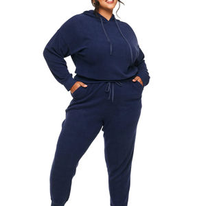 Conjunto de 2 piezas al por mayor de pantalones de chándal de punto con hombros caídos Sudadera con capucha en blanco lavada con pantalones de chándal Sudadera cómoda Pantalones de chándal - Product Image 1