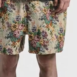 New Arrival Fashion Custom Floral Allover <b>Elastic</b> Waistband 100% Cotton <b>Men's</b> <b>Shorts</b> Apparel Colorful Printing Casual <b>Men</b> <b>Shorts</b> - Product Image 6