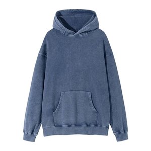 420 GSM 100% coton OEM Accepter Logo personnalisé Lavé à l'acide Style Vintage Hommes Femmes Unisexe Meilleure qualité French Terry Sweat à capuche surdimensionné - Product Image 4