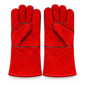 Gants de soudage en cuir fendu avec doublure en polaire, résistants à la chaleur, durables, protection des mains pour la sécurité industrielle, approvisionnement OEM - Product Image 1