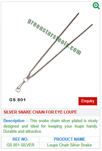 Cadena de metal para lupa de ojo GS 801 Herramientas de joyería para herramientas de joyería - Product Image 2