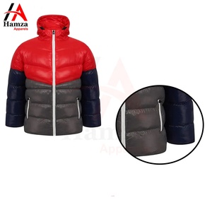 OEM ligero 300 GSM poliéster aislado rojo gris azul marino hombres a prueba de viento con capucha abrigo de invierno al aire libre estilo de la calle - Product Image 6