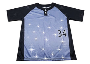 Bouton de remorquage Style nouveauté Baseball uniforme personnalisé sublimé maillot jeunes adultes OEM usine approvisionnement léger porter - Product Image 2