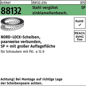 Arandelas Adhesivas R 88132 NL 27 SP con Láminas de Zinc, 25 Unidades de NORD-LOCK - Product Image 1
