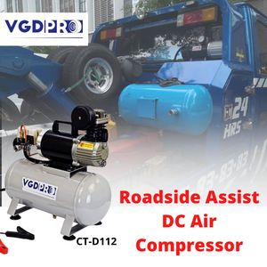 24V High Efficiency Weatherproof Long Duty Cycle DC Oil Less Professional Powerful Truck <b>Air</b> Compressor <b>Pump</b> with 12 Liter tank - Product Image 2
