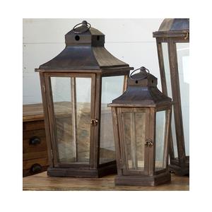Juego de 2 faroles de metal y vidrio con farol de calidad premium, farol de tamaño y forma personalizados para decoración del hogar - Product Image 6