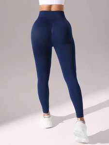 Vente en gros de vêtements de fitness élastiques à taille haute pour femmes, vêtements de yoga, pantalons, leggings avec poche - Product Image 4