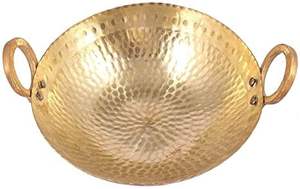 Fabriqué à la main lourd martelé Kadhai ustensile de cuisine en laiton Kadai pour la maison Restaurant cuisine avantages pour la santé - Product Image 6