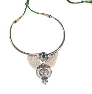 High Quality Manjari Haar Silver Necklace for Women Elegant Geometric Box Chain Wedding Fashion <b>Jewellery</b> Direct from <b>Indian</b> - Product Image 2