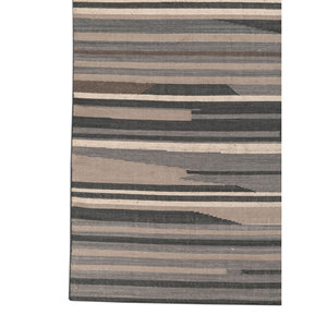 พรมอินดัสบาร์ บลู แฟลตวีฟส์ วิสโคส วูล รุ่น ADWL-13091 ลายคิลิม รูปทรงสี่เหลี่ยมผืนผ้า ลายทาง สำหรับใช้ในบ้าน ห้องนั่งเล่น และทางเดิน - Product Image 4