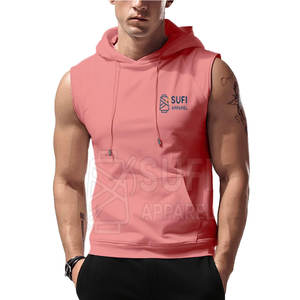 OEM Service Wholesale Best Design <b>Men</b> <b>Sleeveless</b> Hoodie Autumn Hooded Lightweight Solid Color Customized Colors Breathable Quick - Product Image 1