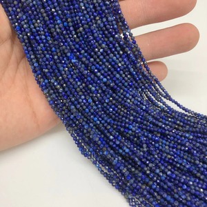Cuentas de Lapislázuli de 3mm y 4mm, Corte Brillante, Azul Facetado, Certificadas por Terceros, Hilos Sueltos para Joyería, Rajasthan - Product Image 1
