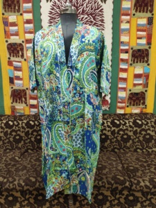 Kimono imprimé bloc indien pur coton pour femmes couverture de plage florale légère pour vêtements de villégiature salon d'été ou tenues de piscine - Product Image 3