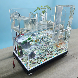 Nuevo Acuario Cuadrado de Acrílico LED de 2 Niveles 2026 con Autolimpieza, Tanque para Peces de 50L y Cámara de Gravedad Cero 'Flying Fish' - Product Image 3