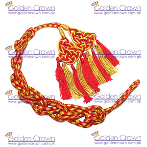 Chất lượng cao bán buôn thỏi cincture với vàng và đỏ chéo dây nhỏ tua sợi kim loại - Product Image 4