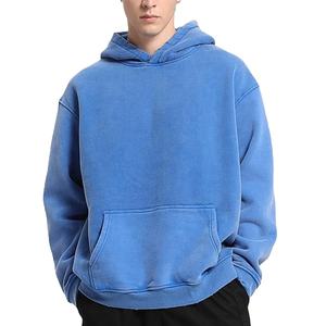 Logotipo personalizado Hombres Streetwear Pullover Sudadera con capucha de gran tamaño Lavado de algodón Sudadera con capucha Vintage Heavyweight Hoodie 2026 - Product Image 2