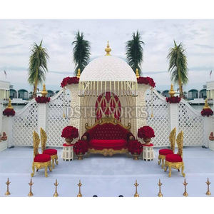 งานแต่งงานของมุสลิมโมร็อกโกได้รับแรงบันดาลใจจากการรับเวทีขนาดใหญ่กรอบไฟเบอร์ฉากหลังของตกแต่งงานแต่งงานในสหราชอาณาจักรสำหรับกิจกรรมกลางแจ้ง - Product Image 3