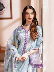 ชุดปากีสถานสนามหญ้าแท้สำหรับผู้หญิงชุดยาวถึงเข่าเป็นมิตรกับสิ่งแวดล้อมมีลายพิมพ์ duppata เอวธรรมชาติ - Product Image 2