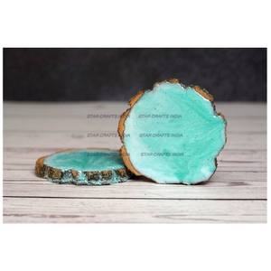 Posavasos brillante de resina epoxi de calidad para mesa de madera, posavasos de resina de madera con soporte de SCI - Product Image 2