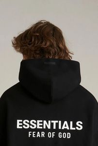 Unisex Essential Pullover Hoodie Custom 100% Cotton French Terry High Quality Winter <b>Fleece</b> with Front Logo Loose Fit for Men - Product Image 5