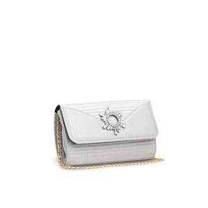 Women's <b>Silver</b> Fancy P15327 <b>Clutch</b> - Product Image 2