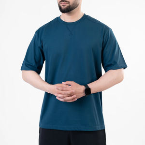 T-shirts pour hommes, logo personnalisé, qualité supérieure, manches courtes, respirant, t-shirt oversize vierge - Product Image 2