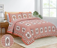 Draps de lit en lin 100% écologiques faits sur mesure, motif végétal imprimé, disponibles en tailles King et Queen, y compris des taies d'oreiller pour la revente