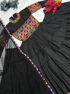 Navratri spécial pur coton magique numérique imprimé et vrai miroir travail à la main Gamthi brodé Lehenga et Kediya avec Dupatta - Product Image 4