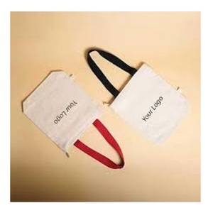 Bolsa de tela de lona con logotipo personalizado, bolsa de compras con impresión de logotipo personalizado, bolsa de mano reutilizable para mujer, precio bajo - Product Image 5